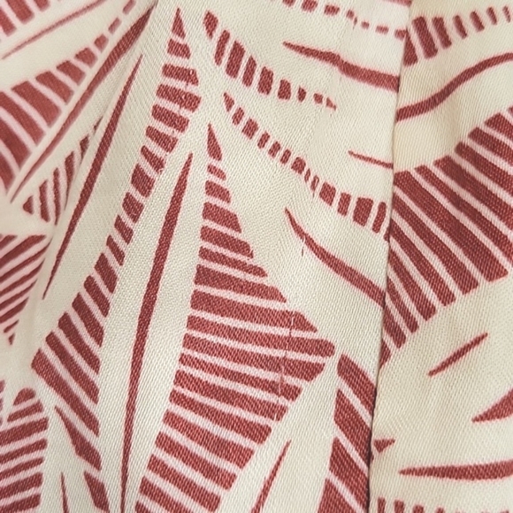 By Anthropologie Palm Leaf Printed Mini Wrap Skirt - Size 00 - Picture 8 of 10